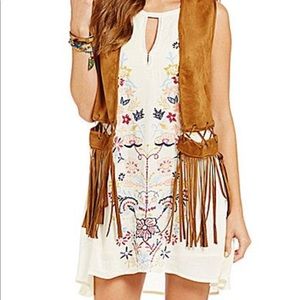 Fringe suade vest